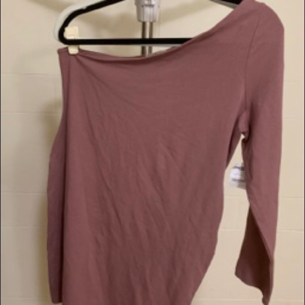 Dusty rose one shoulder dress